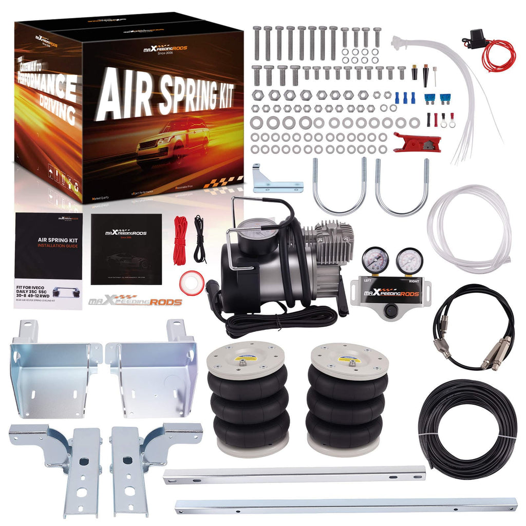 Neu Luftfederung mit Zweikreisanlage Kit kompatibel für Iveco Daily 35C - 55C 1999-2024 RWD