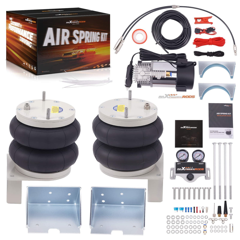 Neu Luftfeder + Kompressor Kit Zwei-Kreis-System kompatibel für Iveco Daily 35S 35L 2006-2014
