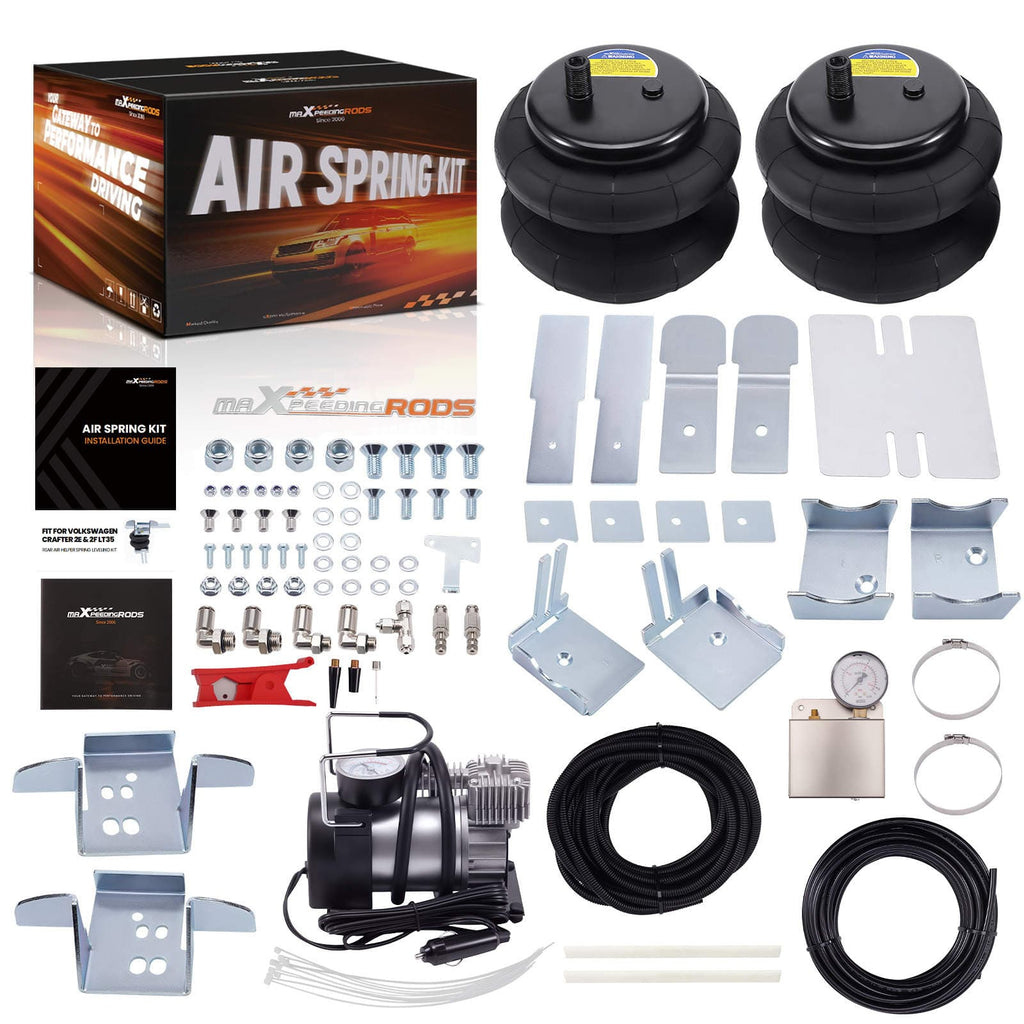 Neu 2X Luftfederung + Kompressor Kit kompatibel für Volkswagen VW Crafter 2E 2F LT35 2006-2017