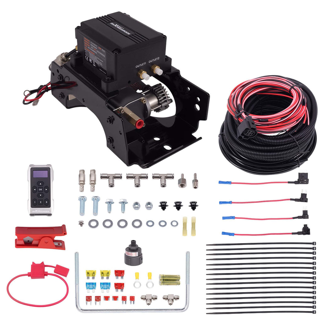 Neu Luftbalg + Wireless Kompressor Dual Remote Kitfor kompatibel für Nissan Navara D40 4WD 2004-