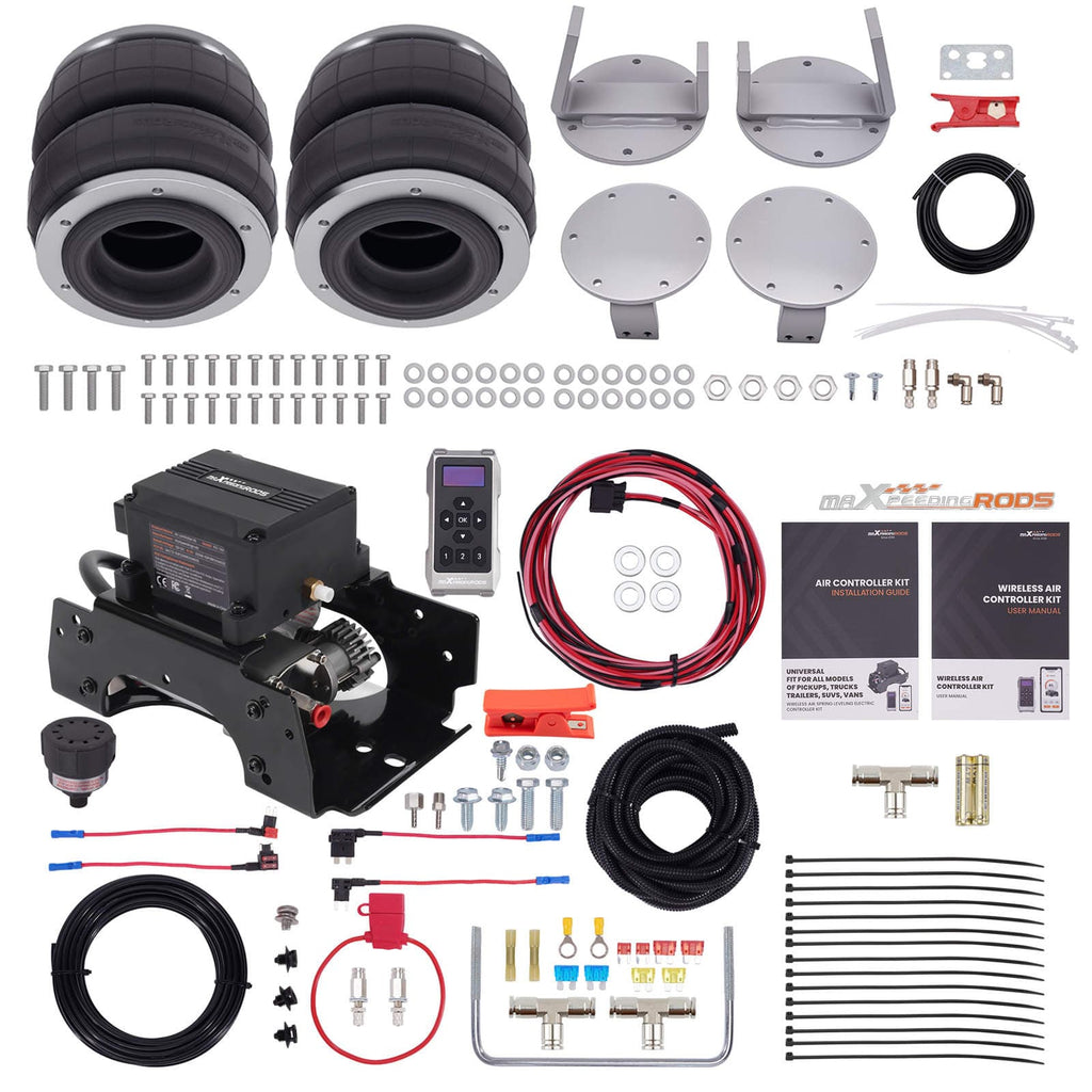 Neu Luftfeder Hinten + Wireless Kompressor Kontroller Kit kompatibel für Toyota Hilux 4WD 2015-