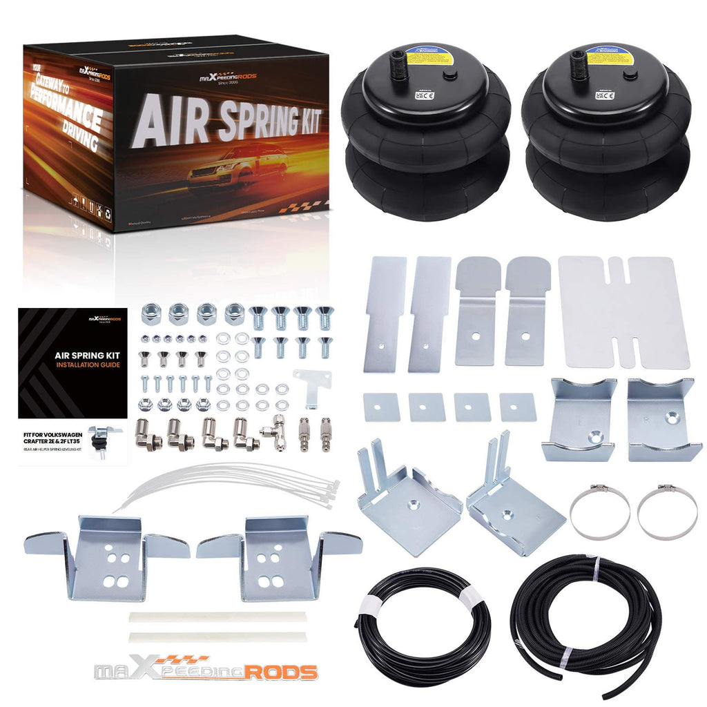 Neu 2x Luftfederung + Halterung Kit kompatibel für Volkswagen VW Crafter 2E 2F LT35 2006-2017