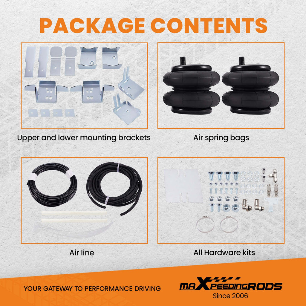 Neu 2x Luftfederung + Halterung Kit kompatibel für Volkswagen VW Crafter 2E 2F LT35 2006-2017