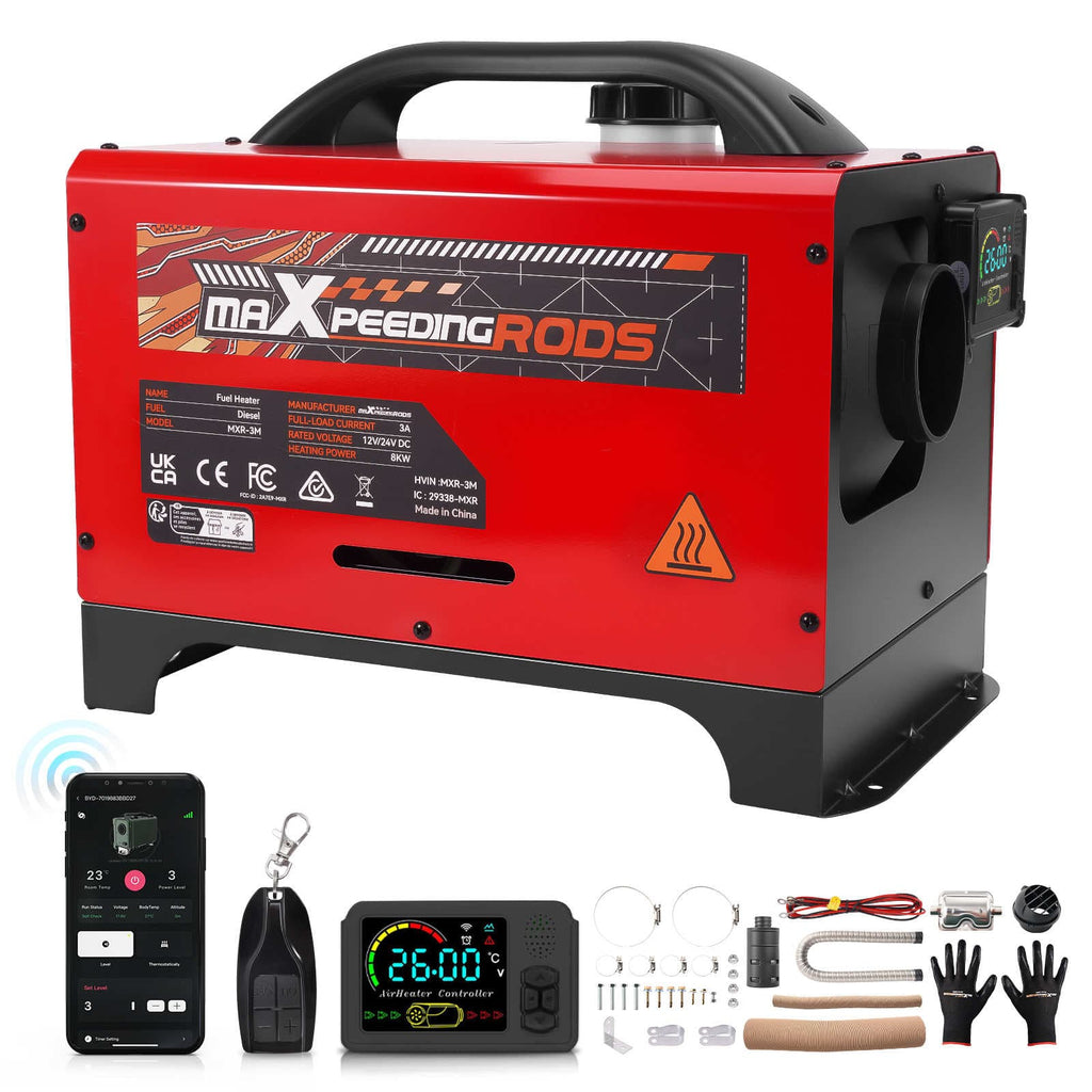 Neu 8KW 12V 24V Diesel Standheizung mit App LCD Fernbedienung+ Kabelloses Starten