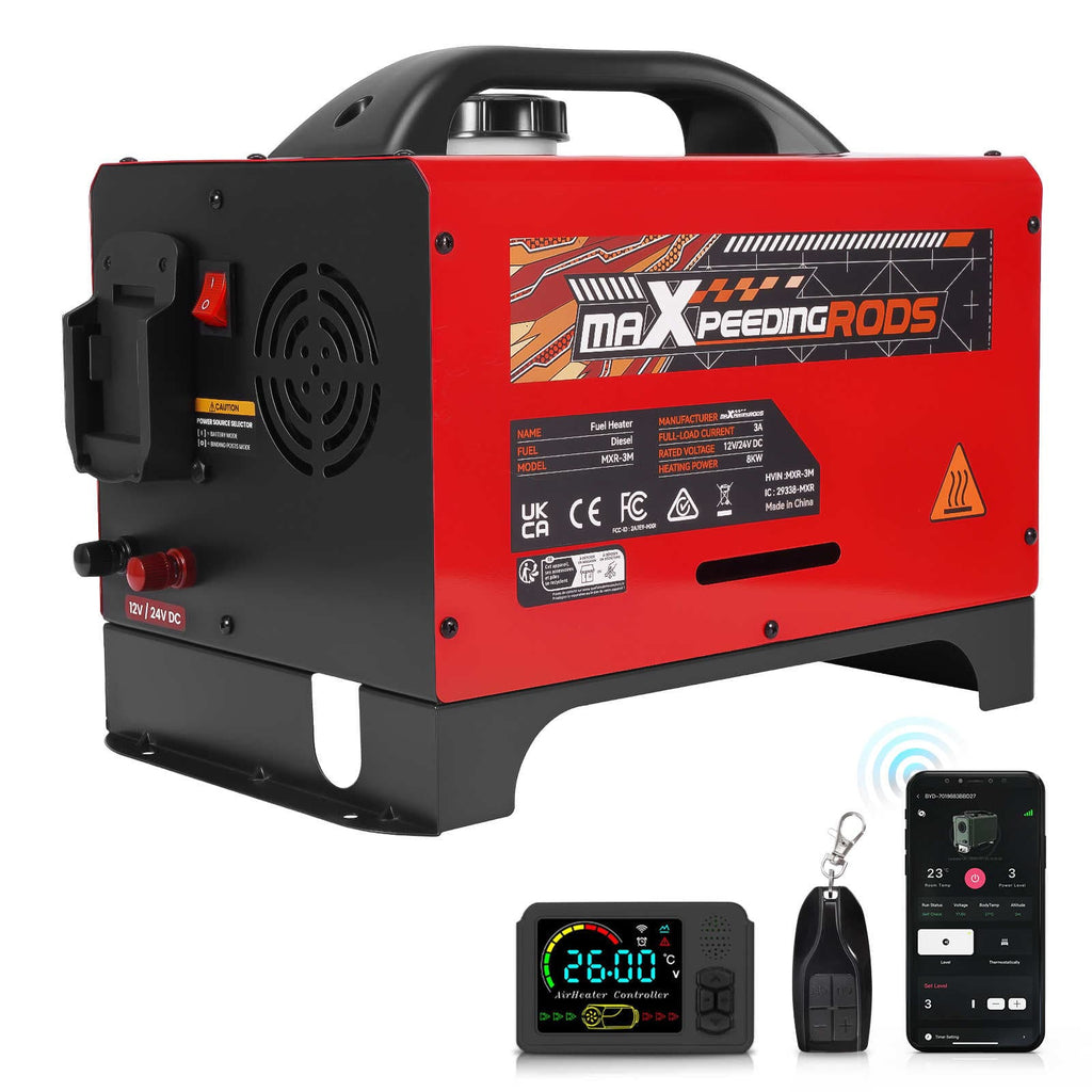 Neu 8KW 12V 24V Diesel Standheizung mit App LCD Fernbedienung+ Kabelloses Starten