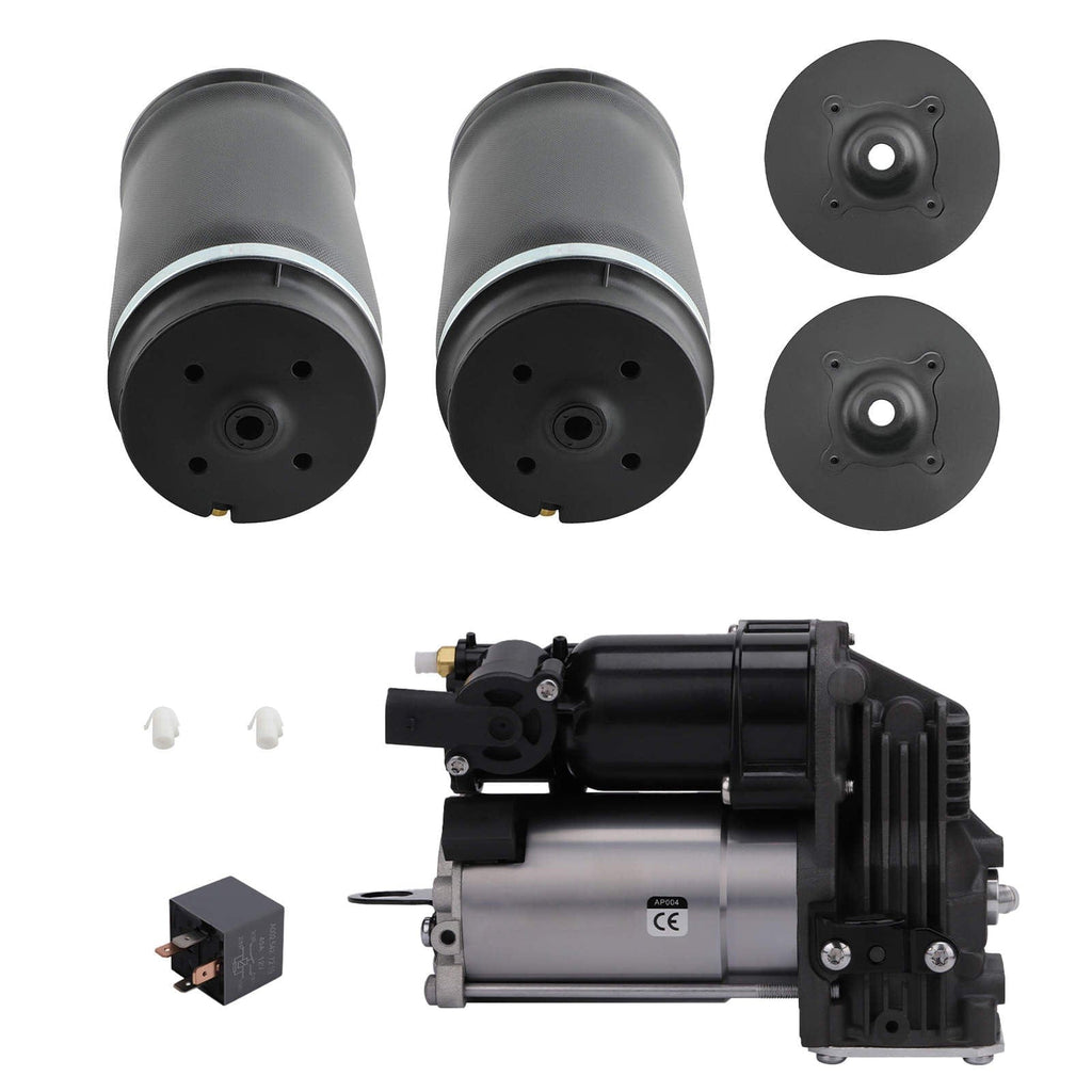 Neu Luftfederung Kompressor + 2X Luftbalg Hinten kompatibel für Mercedes-Benz GL ML W166 X166