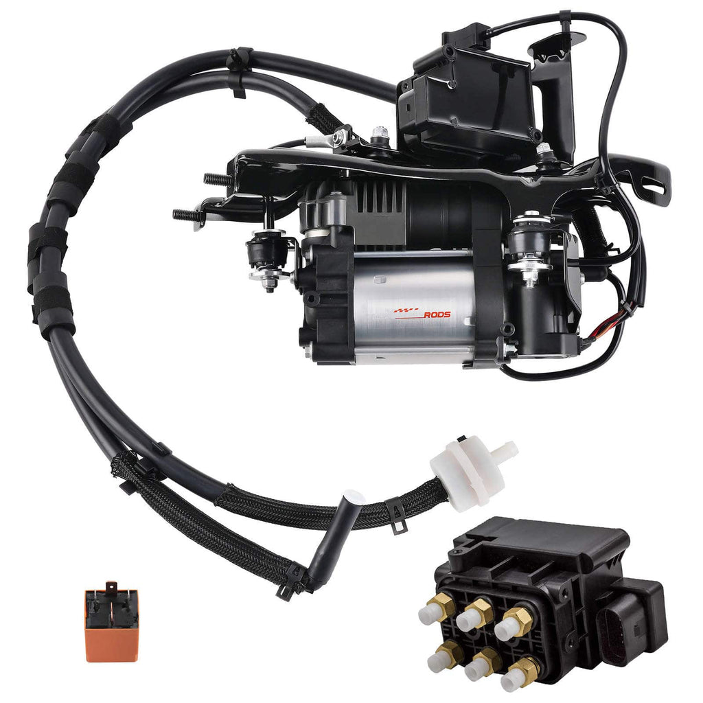 Neu Luftfederung Kompressor + Halterung + Ventil kompatibel für Jeep Grand Cherokee 68232648AA