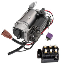 Laden Sie das Bild in den Galerie-Viewer, Neu Luftfederung Kompressor kompatibel für Audi A6 C6 4F + Ventilblock 4F0616005A 4f0616013