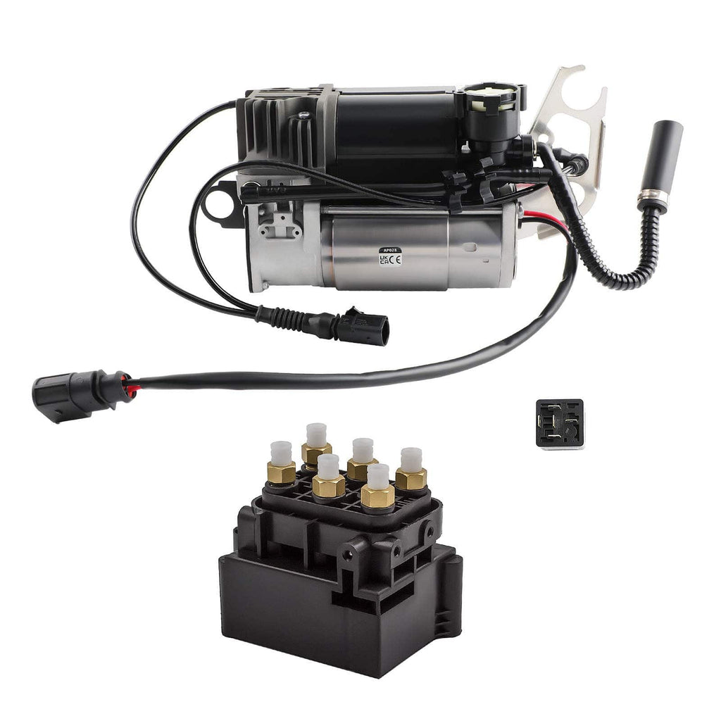 Neu Luftfederung Kompressor Niveauregulierung + Ventil kompatibel für Audi Q7 4L 4L0698007C