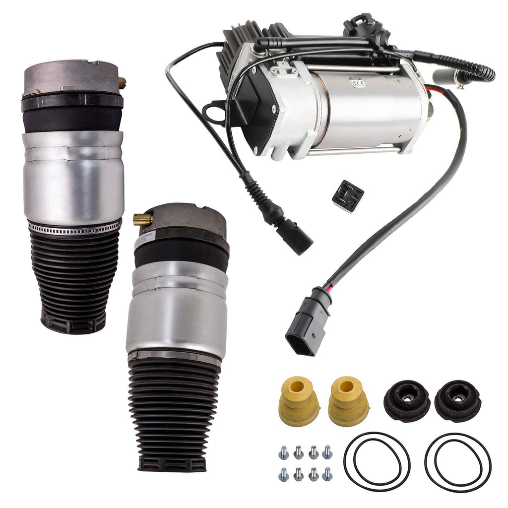 Neu 2x Luftfederbalg Vorne mit Luftfederung Kompressor kompatibel für Audi Q7 4L 4L0698007A
