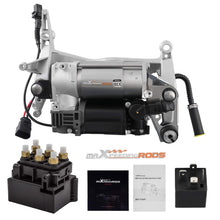 Laden Sie das Bild in den Galerie-Viewer, Neu Luftfederung Kompressor mit Halterung + Ventilblock kompatibel für Audi Q7 4L 4LB 4L0698007