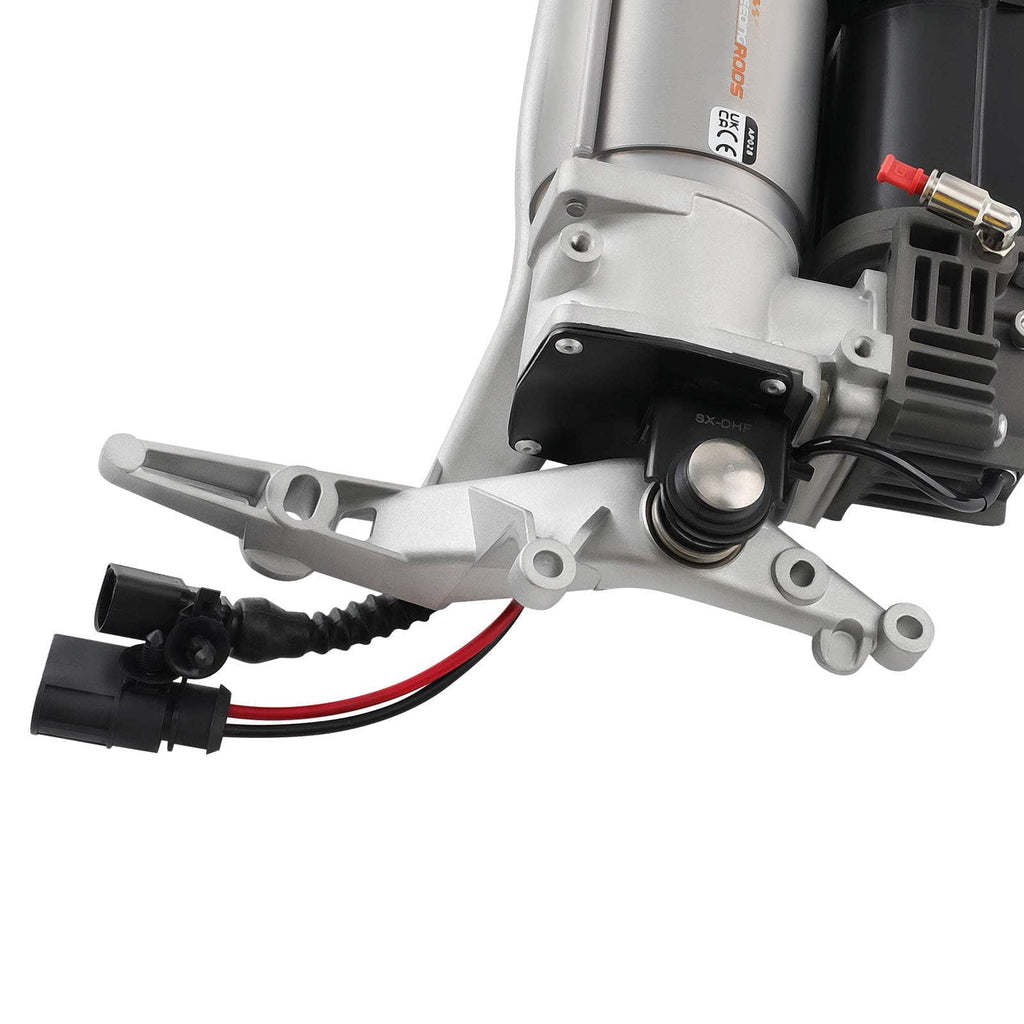 Neu Kompressor Luftfederung mit Halterung + Ventilblock kompatibel für VW Touareg 7L 7L0616007