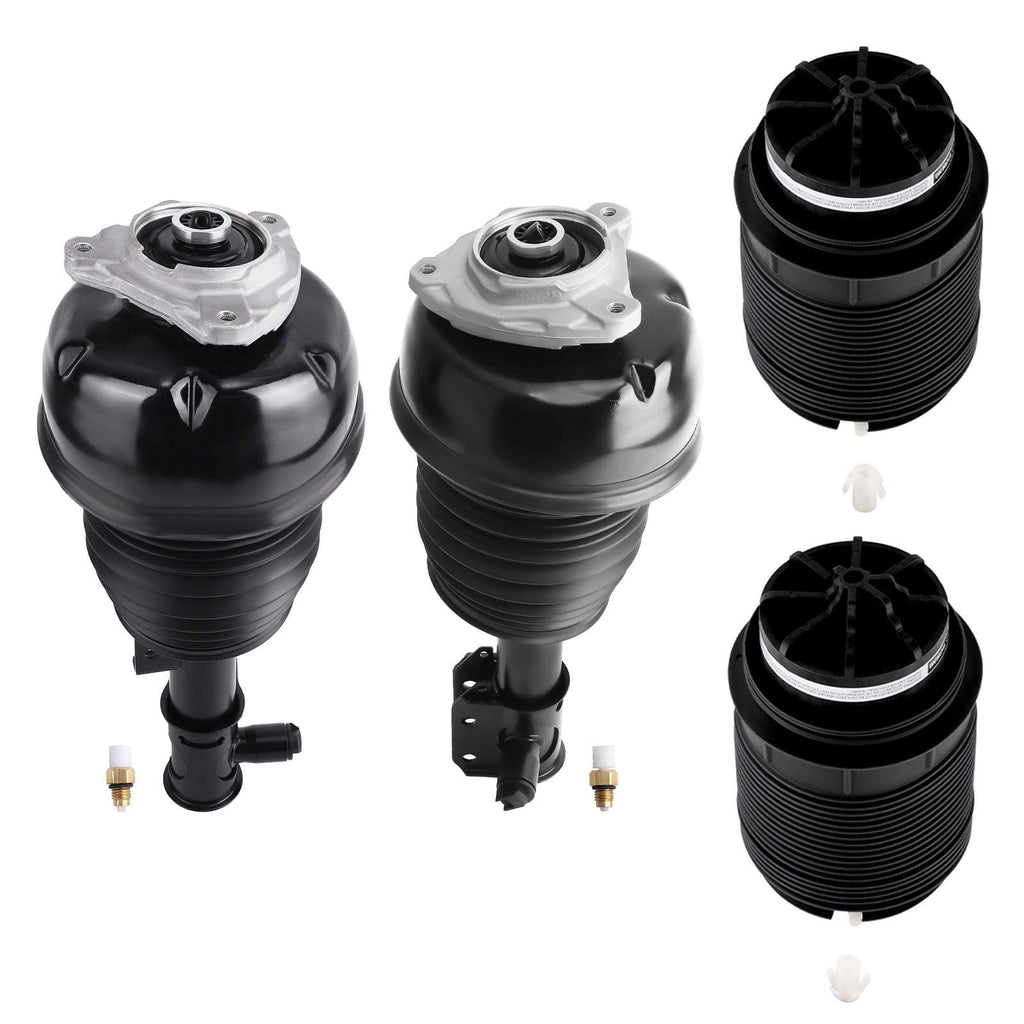 Neu 2X Federbeine Vorne + 2X Luftbalg Hinten kompatibel für Mercedes E-Klasse W212 S212 4matic