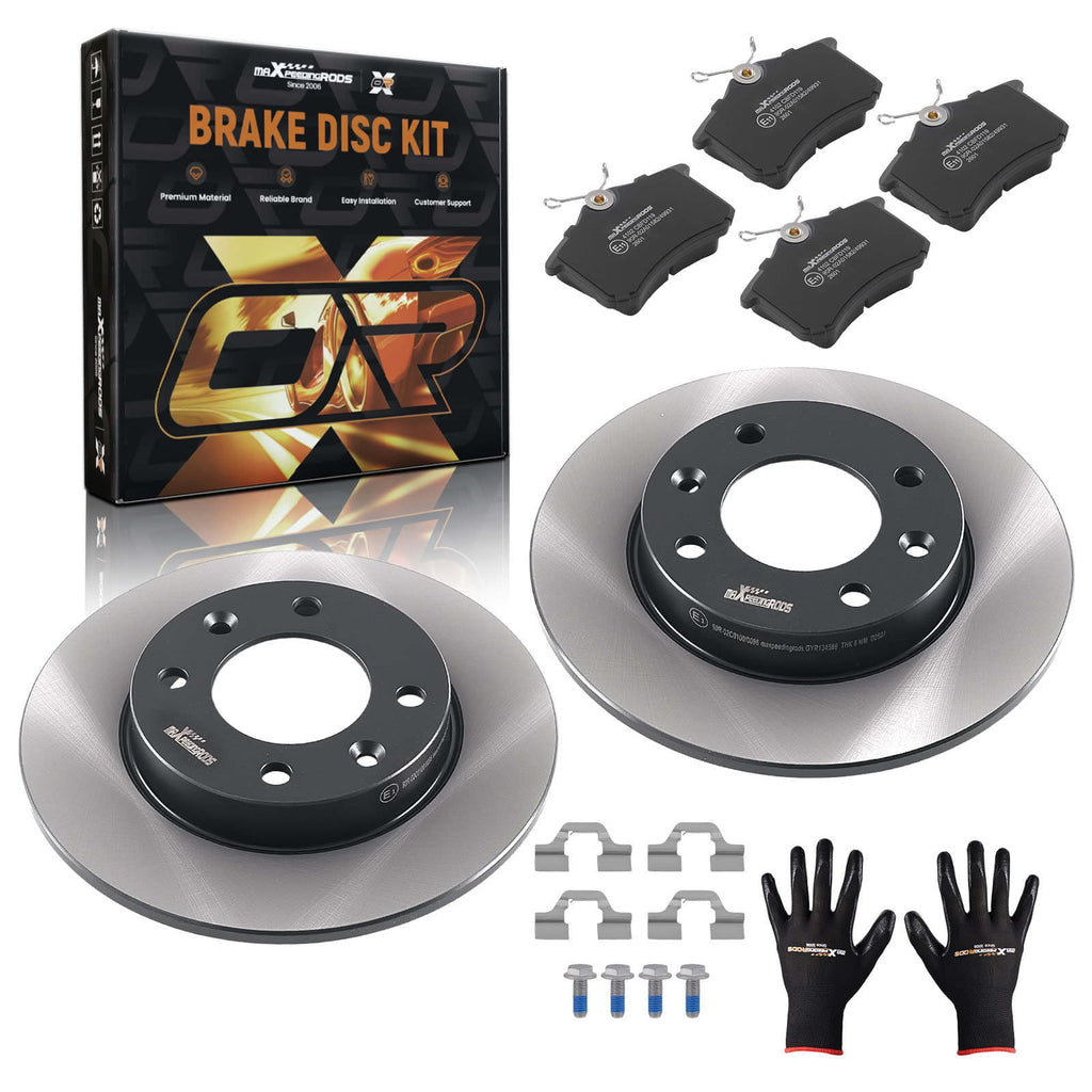 Neu Bremsscheiben Bremsbeläge Hinten kompatibel für Citroën C3 I FC FN kompatibel für Peugeot 307 kompatibel für Citroën C4