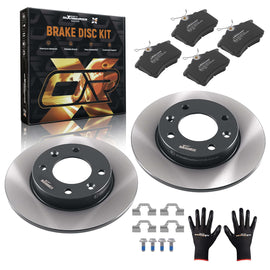 Neu Bremsscheiben Bremsbeläge Hinten kompatibel für Citroën C3 I FC FN kompatibel für Peugeot 307 kompatibel für Citroën C4