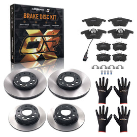 Neu Bremsscheiben Bremsbeläge Set kompatibel für VW Golf V 1K1 kompatibel für Golf VI 5K1 Cabrio 517 Jetta 162