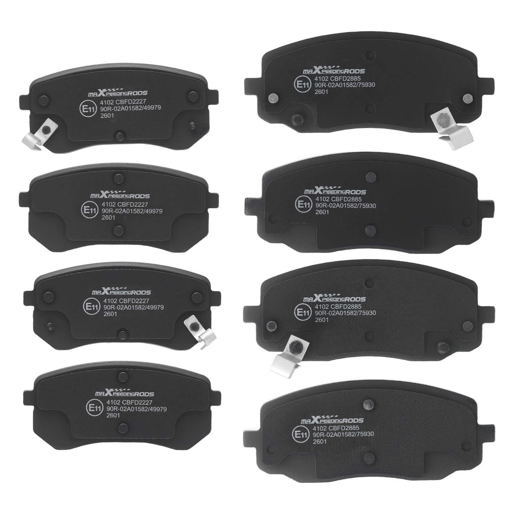 Neu Bremsscheiben Bremsbeläge Set kompatibel für Hyundai i10 kompatibel für KIA Picanto 1.0-1.1 Vorne Hinten