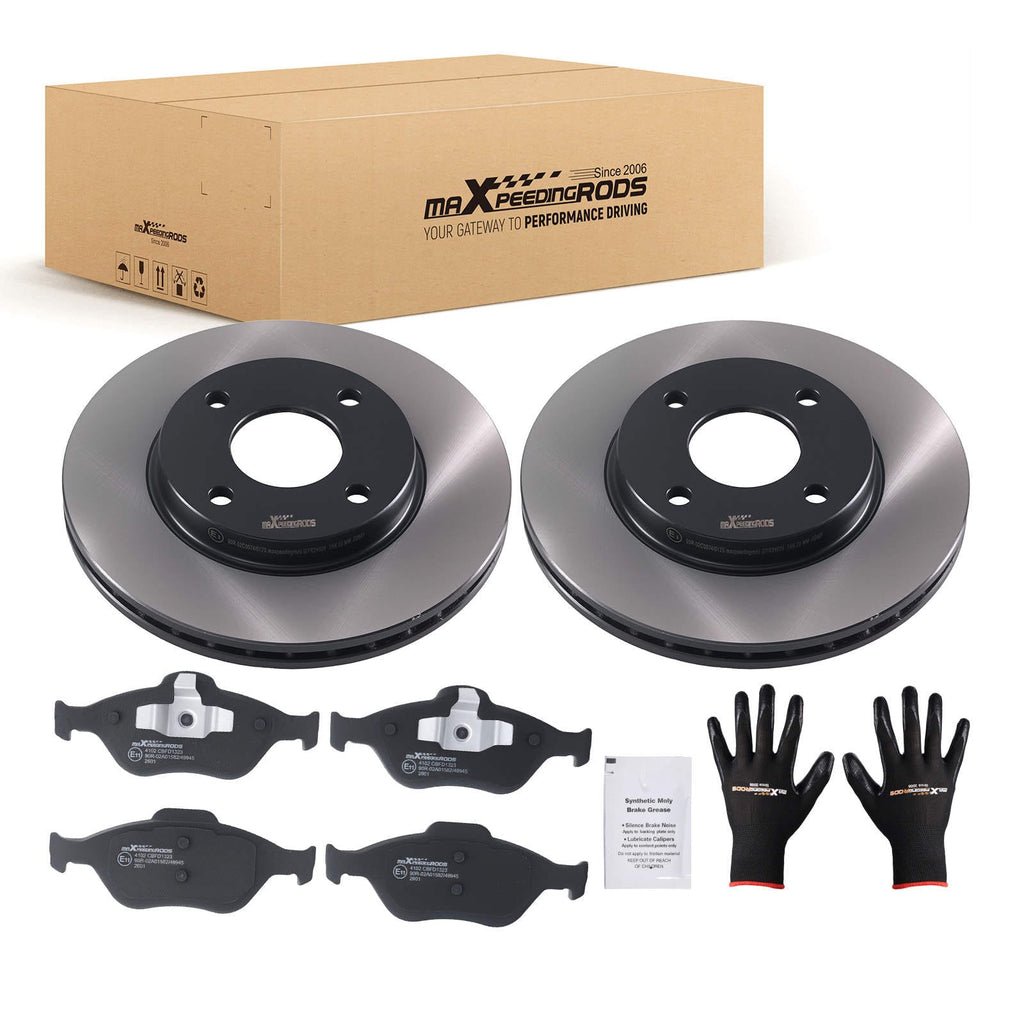 Neu Bremsscheiben Bremsbeläge Vorne kompatibel für Ford Fiesta Kasten 1996-03 Fiesta Van 02-10