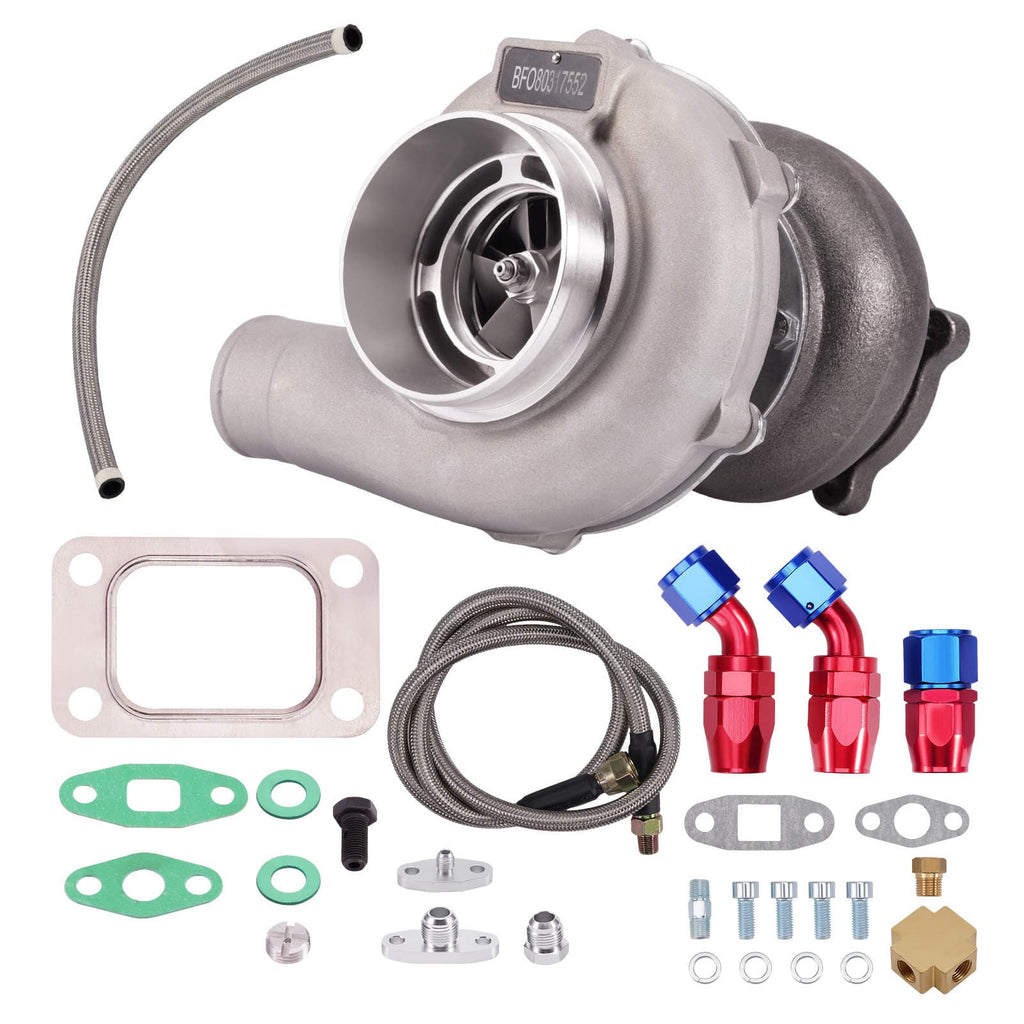 Neu Universal Turbolader mit Ölleitungen for GT30 GT3076 T3 AR .60 GT3037 500 PS NEU