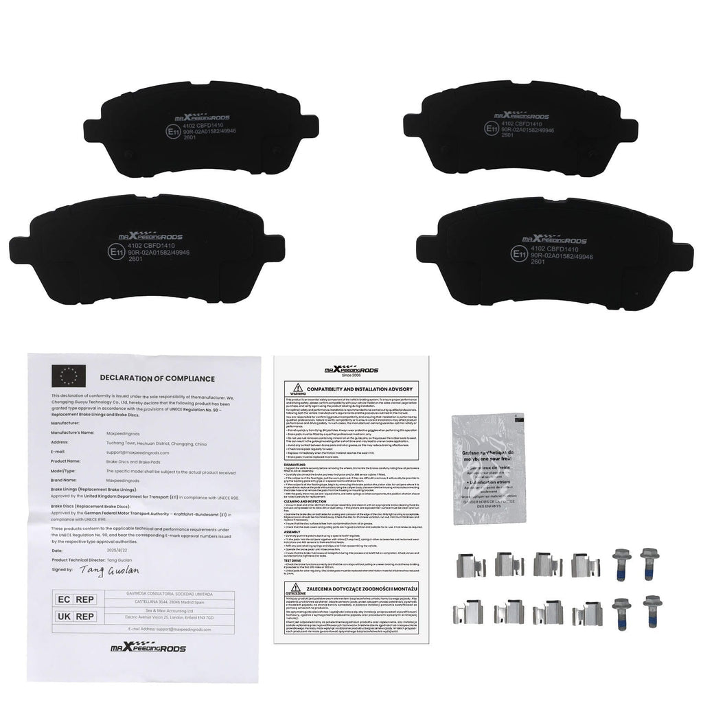 Neu Bremsbeläge Hinten kompatibel für Audi A1 8X A3 8P kompatibel für Seat Altea Leon kompatibel für Skoda Octavia 2004-2013