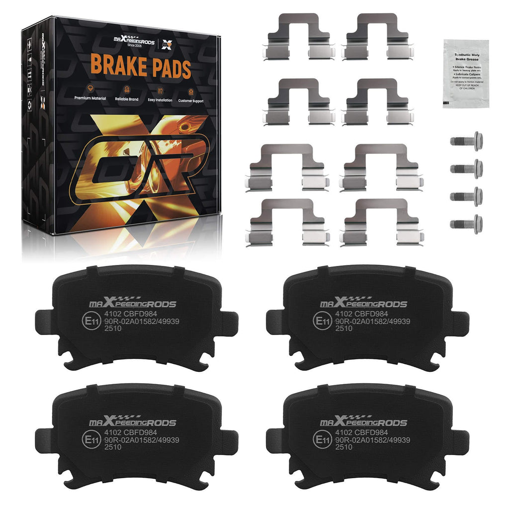 Neu Bremsbeläge Hinten kompatibel für VW Jetta kompatibel für Golf Passat Scirocco Tiguan kompatibel für Audi A3 A4 A6 TT