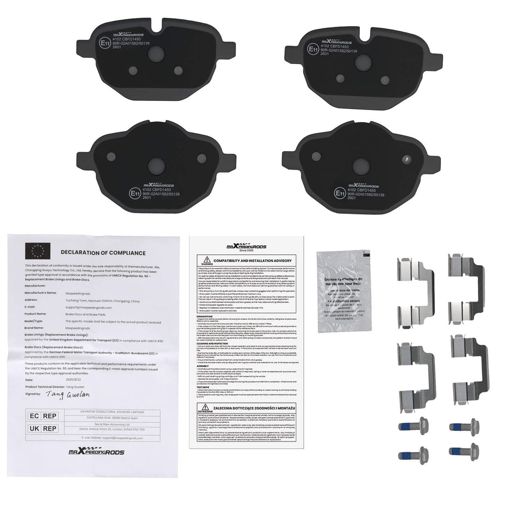 Neu Bremsbeläge Hinten kompatibel für BMW X3 X4 X5 Z4 i8 iX3 5er 6 GT 7er Alle Modelle 2009-25