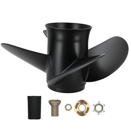 Neu 14x19 Bootspropeller kompatibel für Mercury 135-300PS 4-Blatt Aluminium 15 Zähne