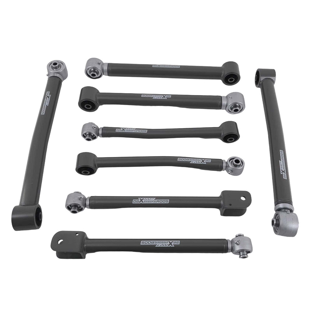 Neu EINSTELLBARE VORDERE UND HINTERE QUERLENKER kompatibel für JEEP WRANGLER JK 2007-2018 4WD