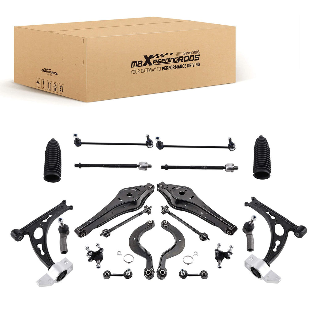 Neu QUERLENKER SATZ VORNE HINTEN LH+RH kompatibel für AUDI A3 8P kompatibel für VW GOLF 5 6 kompatibel für SKODA OCTAVIA kompatibel für SEAT