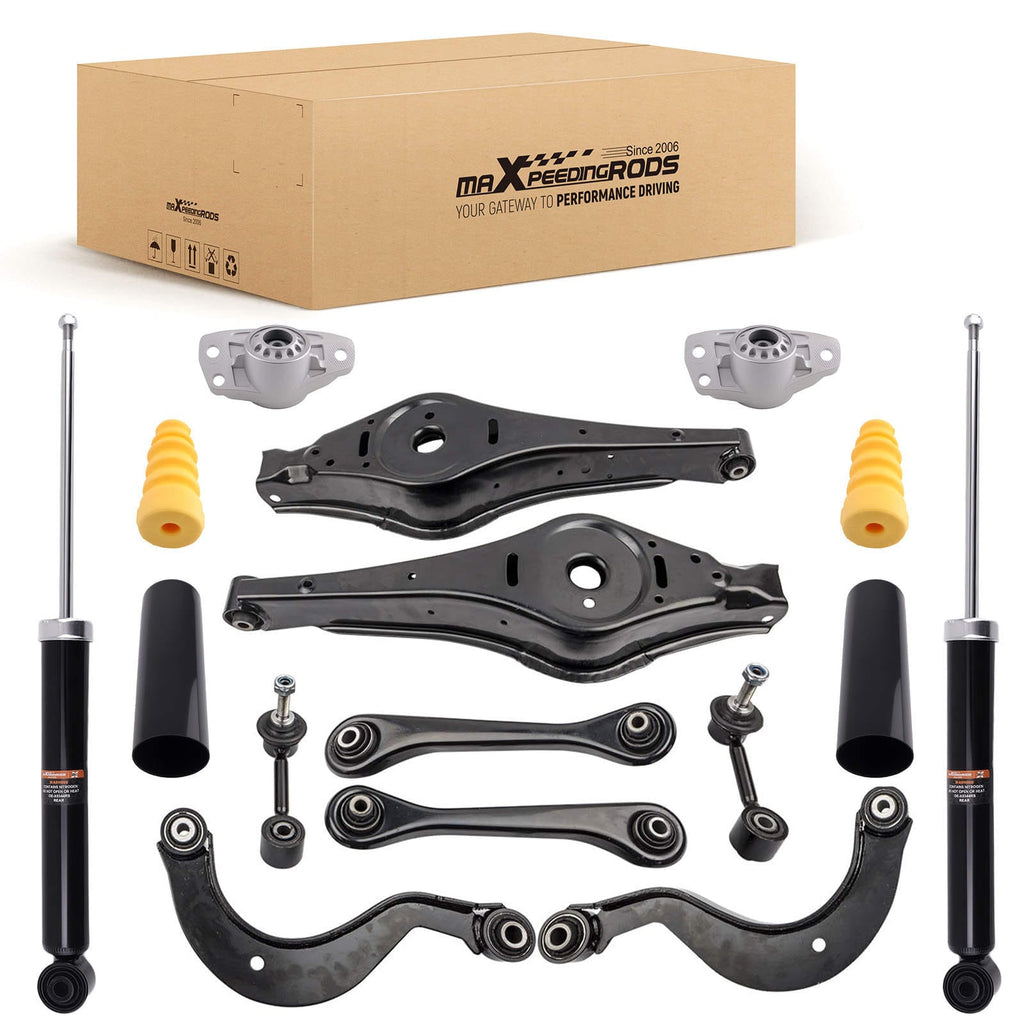 Neu QUERLENKER SATZ + STOSSDÄMPFER HINTEN kompatibel für AUDI A3 kompatibel für VW GOLF 5 6 PASSAT TOURAN EOS
