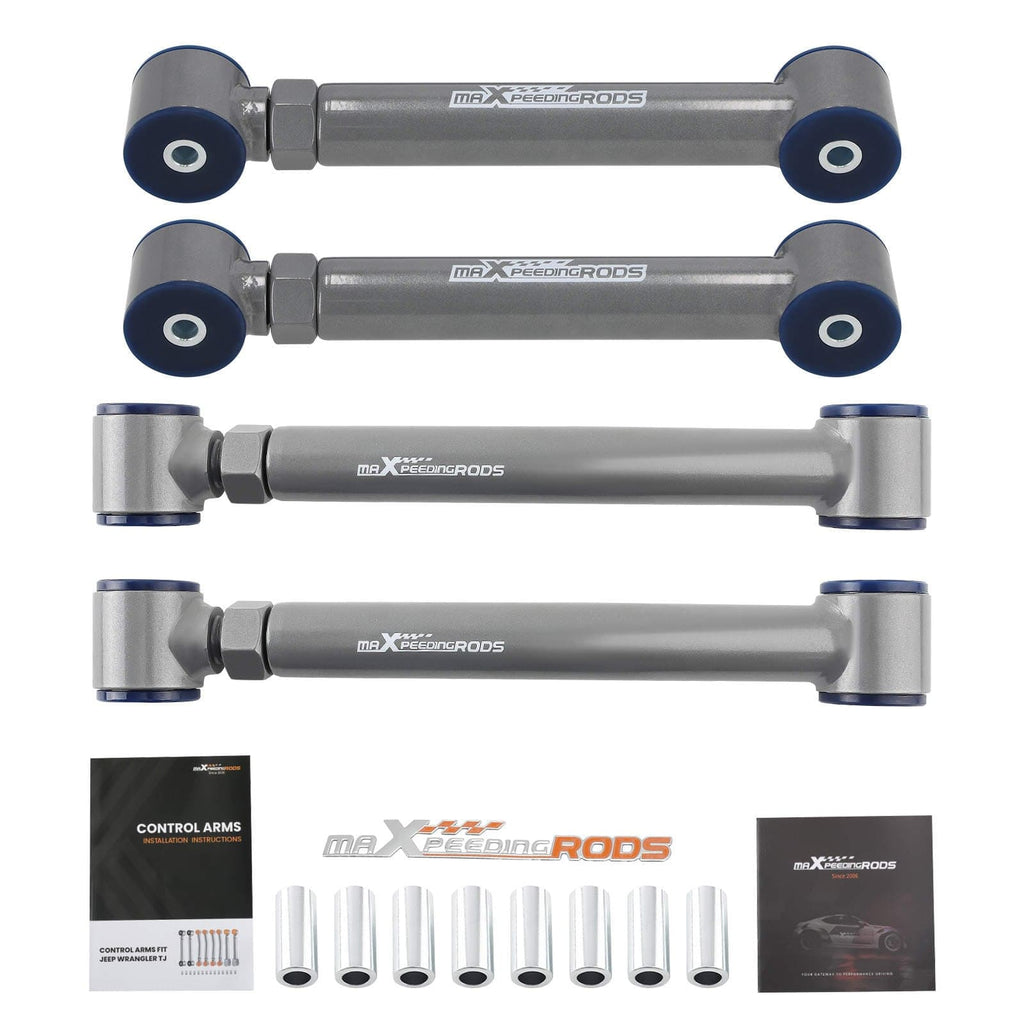 Neu 4 STÜCK VERSTELLBARE QUERLENKER HINTEN kompatibel für JEEP WRANGLER TJ GRAND CHEROKEE ZJ