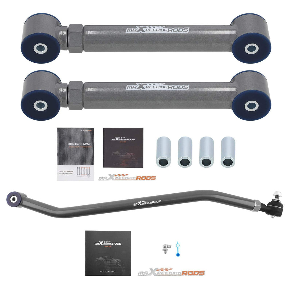 Neu OBERER QUERLENKER HINTEN + VORDERE PANHARDSTANGE kompatibel für JEEP WRANGLER TJ 1997-2006