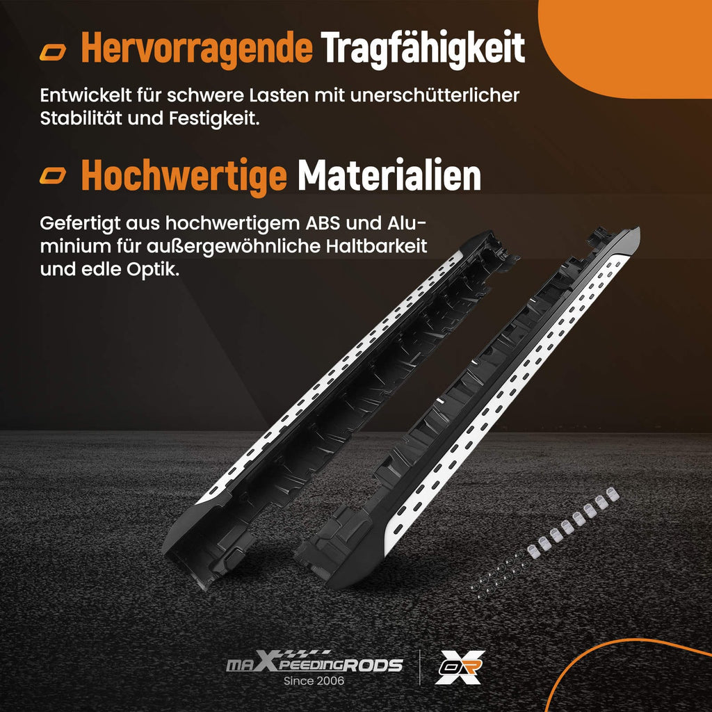 Neu Trittbretter Seitenbretter Schweller kompatibel für Mercedes GLK-Serie X204 2010-2015