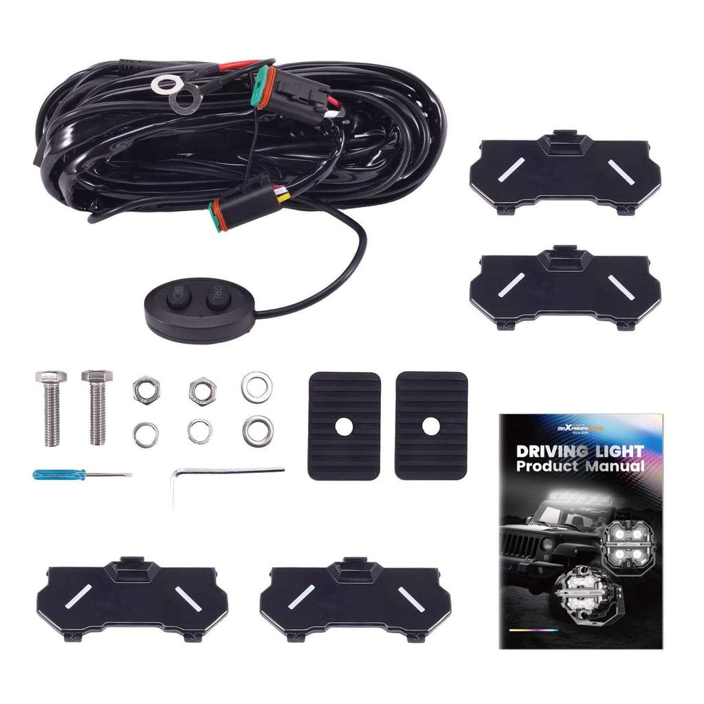 Neu 3.5 LED Zusatzscheinwerfer For Auto LKW 270° Fernlicht DRL 19200LM IP68 Weiß