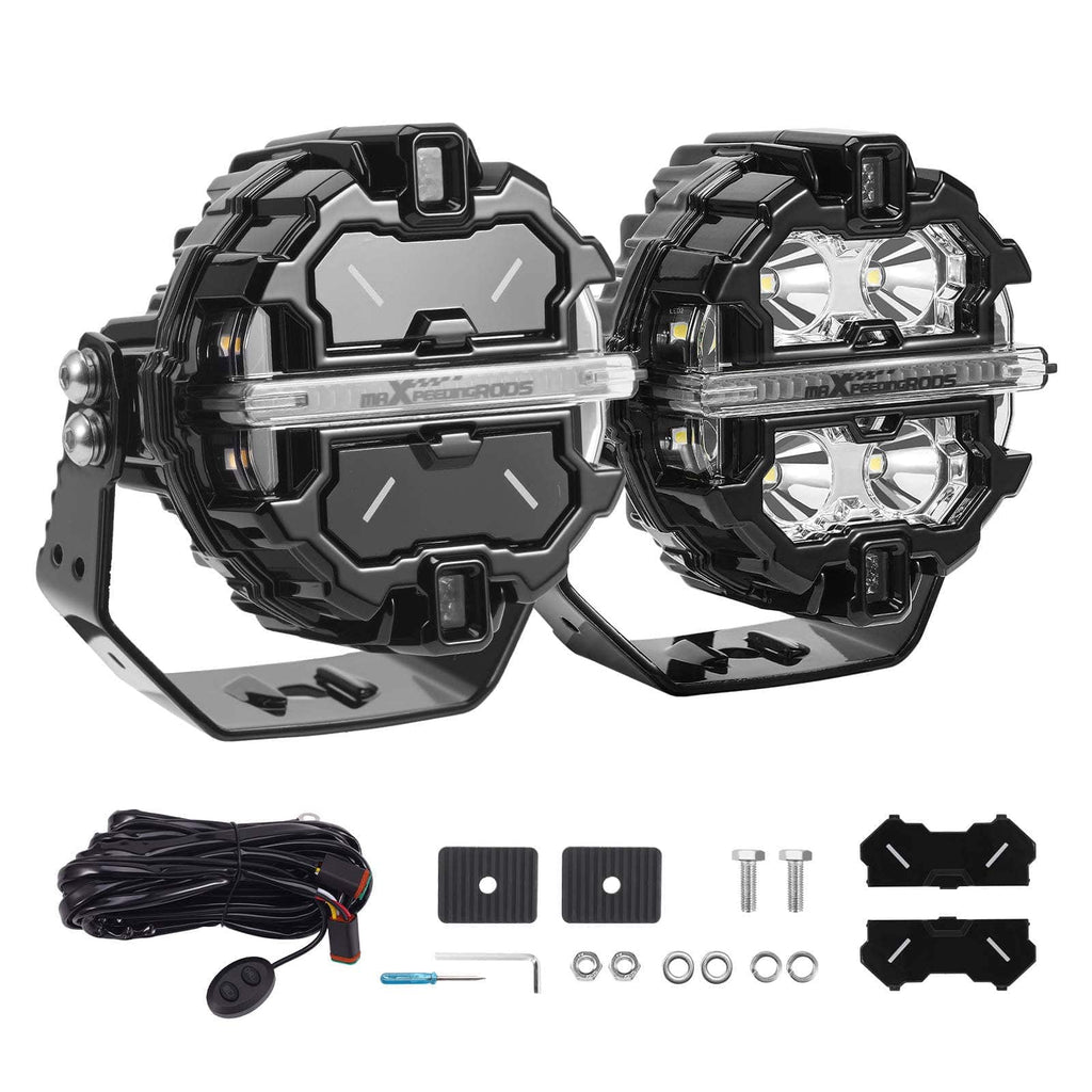 Neu 3.5 LED Zusatzscheinwerfer For Auto LKW 270° Fernlicht DRL 19200LM IP68 Weiß