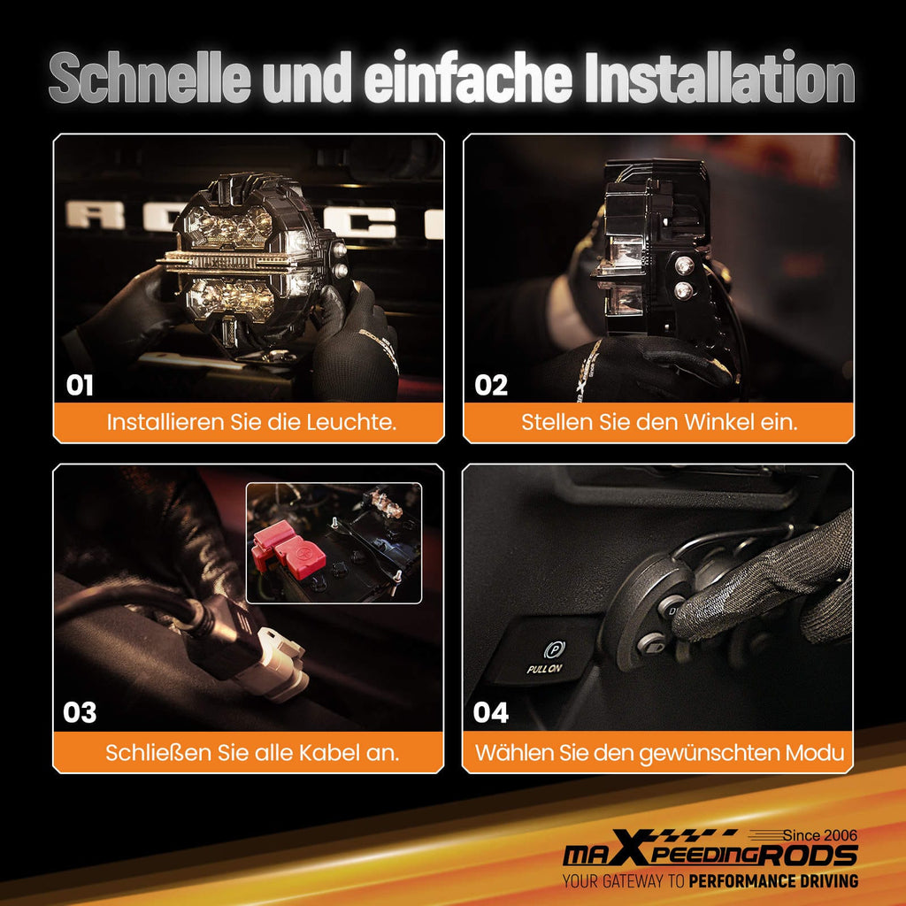 Neu 160W LED Arbeitsscheinwerfer Zusatzscheinwerfer 3.5" IP68 For 4X4 Offroad 270°