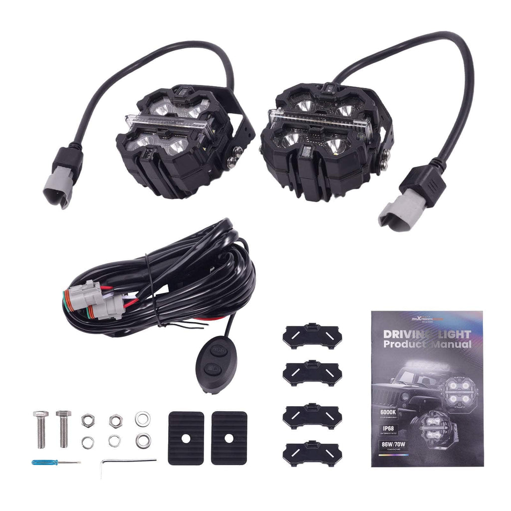 Neu LED Arbeitsleuchte 160W RGB DRL Weiß/Amber 3.5 For SUV ATV Marine Boot IP68