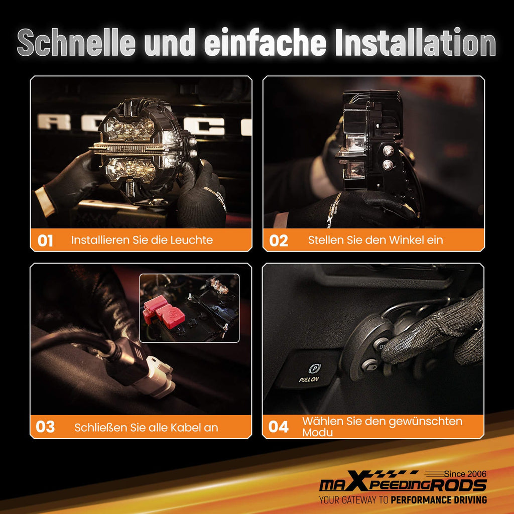 Neu LED Zusatzscheinwerfer 3.5" 160W Spot Beam Seitenstrahler DRL for Off Road
