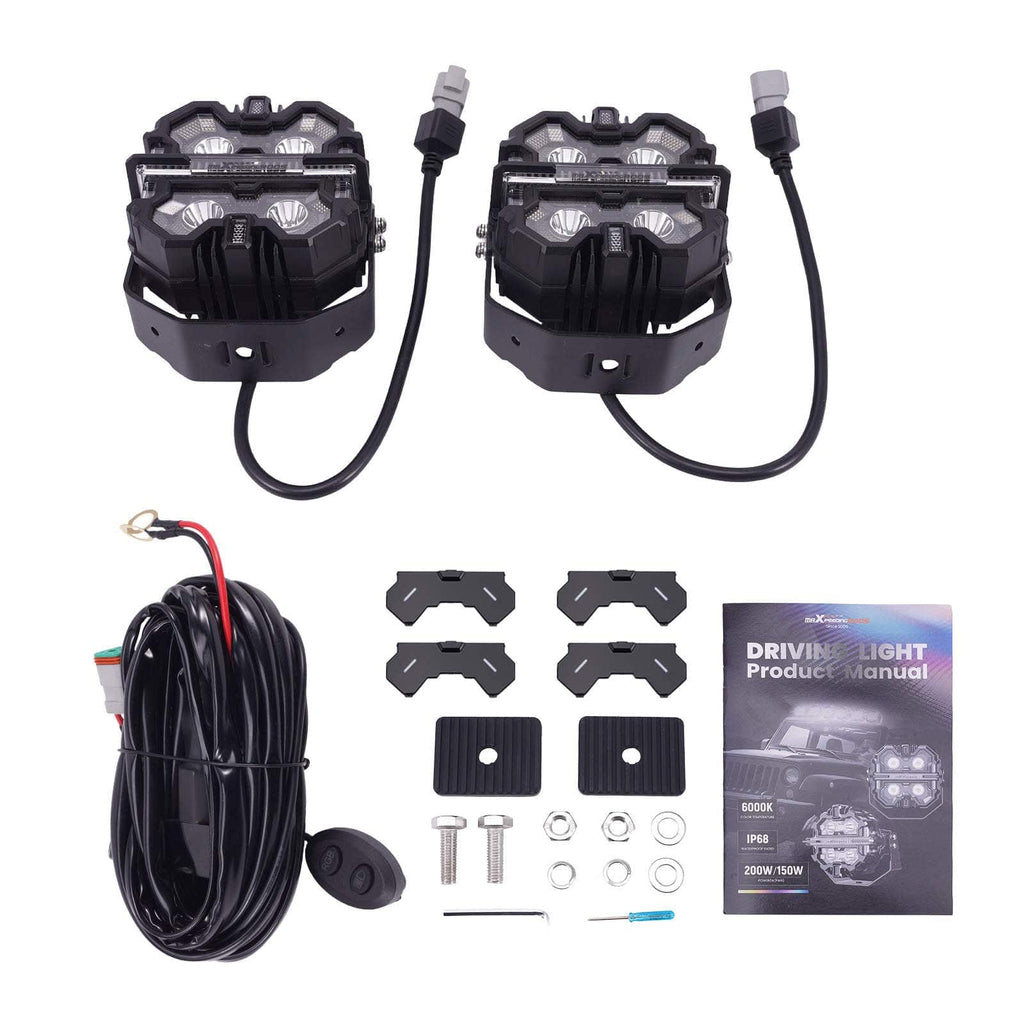 Neu Quadrat LED Arbeitsleuchte RGB DRL 212W For SUV 4X4 Marine Boot Weiss 6000K