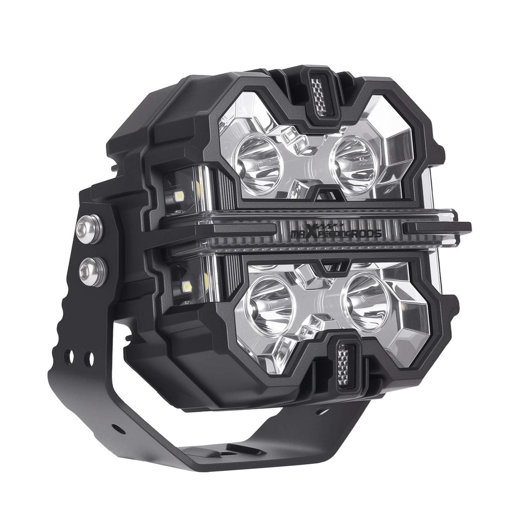 Neu Quadrat LED Scheinwerfer DRL Tagfahrlicht 6000K For LKW Offroad Aluminium IP68