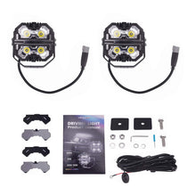 Laden Sie das Bild in den Galerie-Viewer, Neu Quadrat LED Scheinwerfer DRL Tagfahrlicht 6000K For LKW Offroad Aluminium IP68