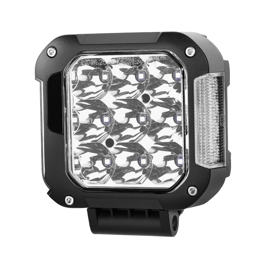 Neu 2x 4zoll LED Zusatzscheinwerfer mit Gelb Tagfahrlicht DRL for Offroad SUV LKW