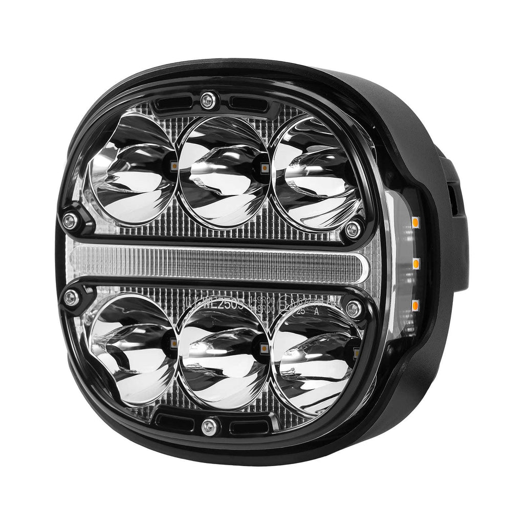 Neu 2x 5 LED Zusatzscheinwerfer mit Gelb Tagfahrlicht DRL for Offroad SUV LKW