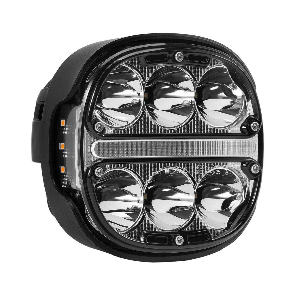 Neu 2x 5 LED Zusatzscheinwerfer mit Gelb Tagfahrlicht DRL for Offroad SUV LKW