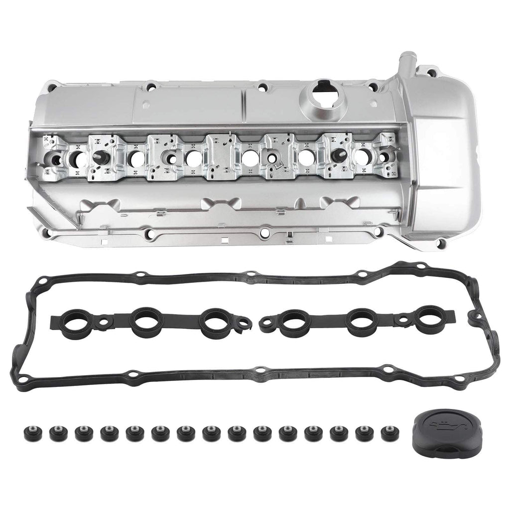 Neu Ventildeckel Zylinderkopfhaube + Dichtungen kompatibel für BMW M52 / M54 Motor E39 E46