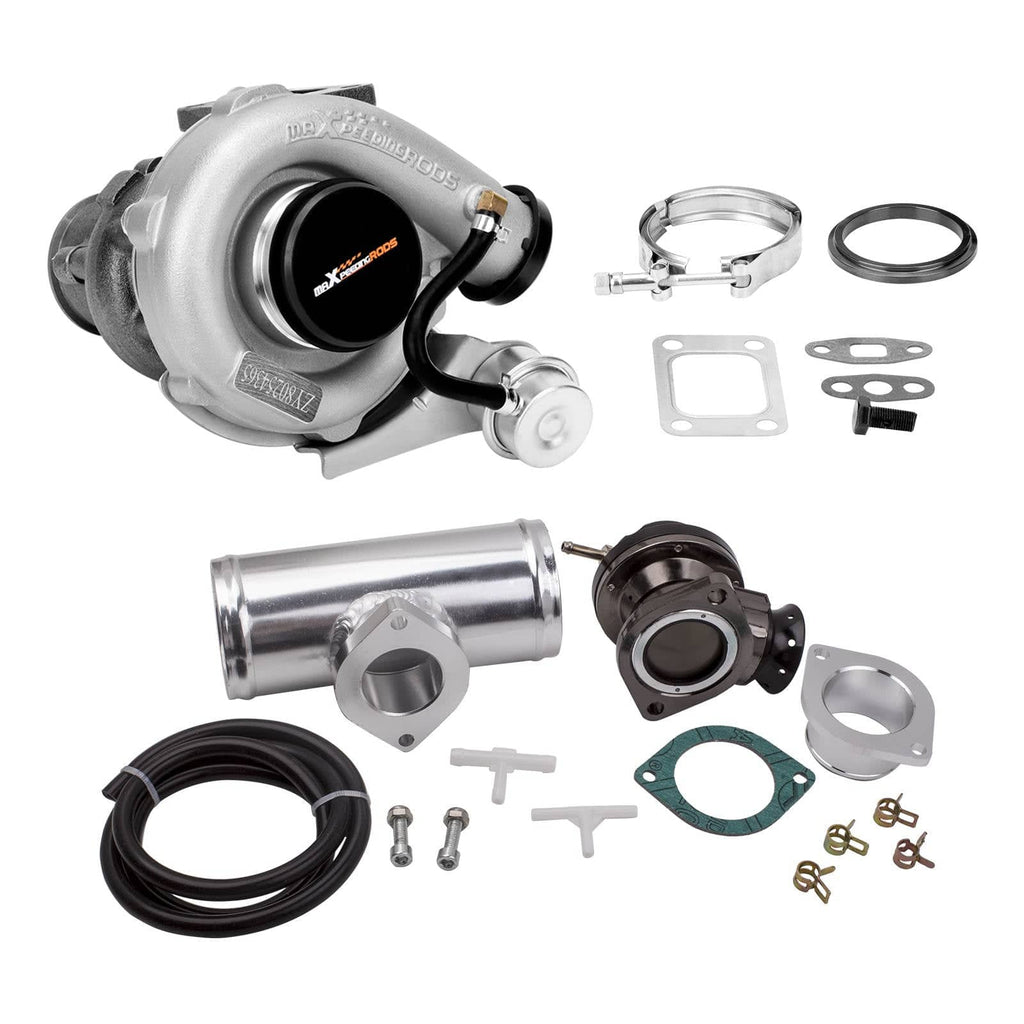 Neu Turbolader T3 T04E kompatibel für Audi VW +TURBO BLOW OFF VENTIL KIT+ 2,5 Zoll Flansch