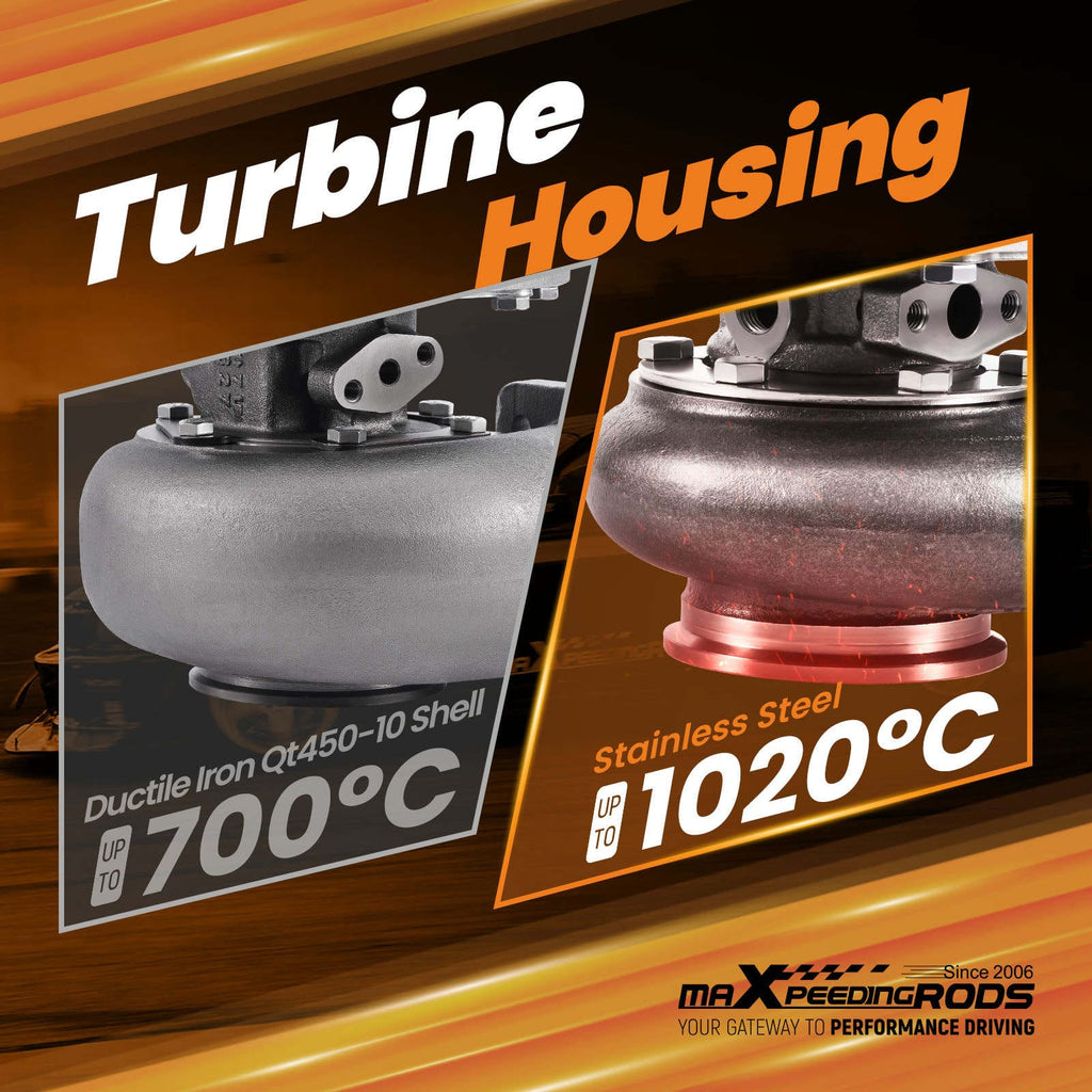 Neu Universal Billet Water Oil Cooled GT3071 Turbolader A/R 0.82 0.63 Ball Bearing