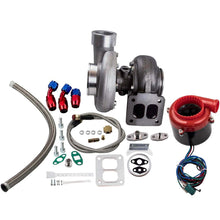 Laden Sie das Bild in den Galerie-Viewer, Neu Für GT45 T4 V-Band 1.05 A/R Huge 600+HP Boost Upgrade Racing Turbolader Ölleitung