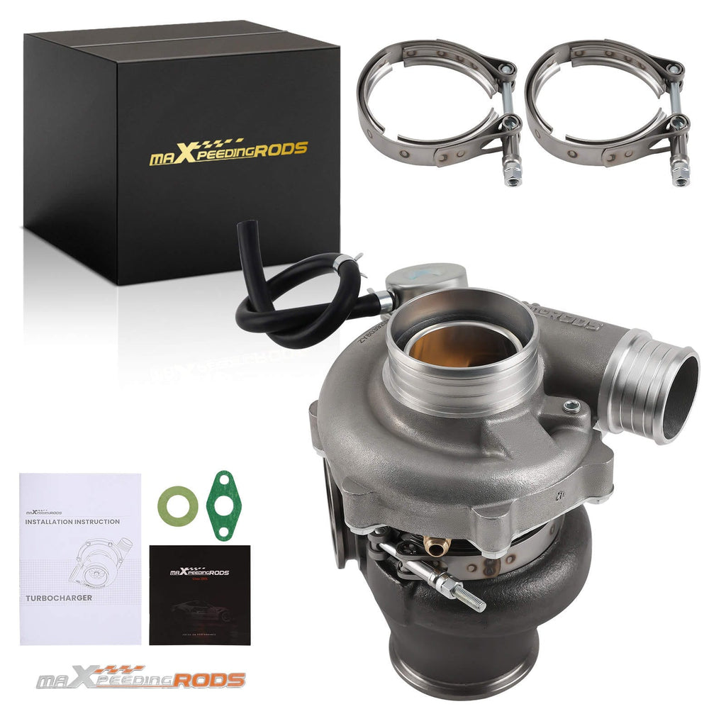 Neu Uni Turbolader for 1.4-3.0L Motor Keramik Lager Wasser+Öl AR 0.70/0.72 V-band