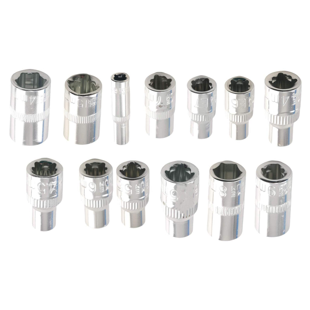 Neu 108 Steckschlüssel Ratschenset 1/2 1/4 Zoll CR-V Bits Werkzeugkoffer